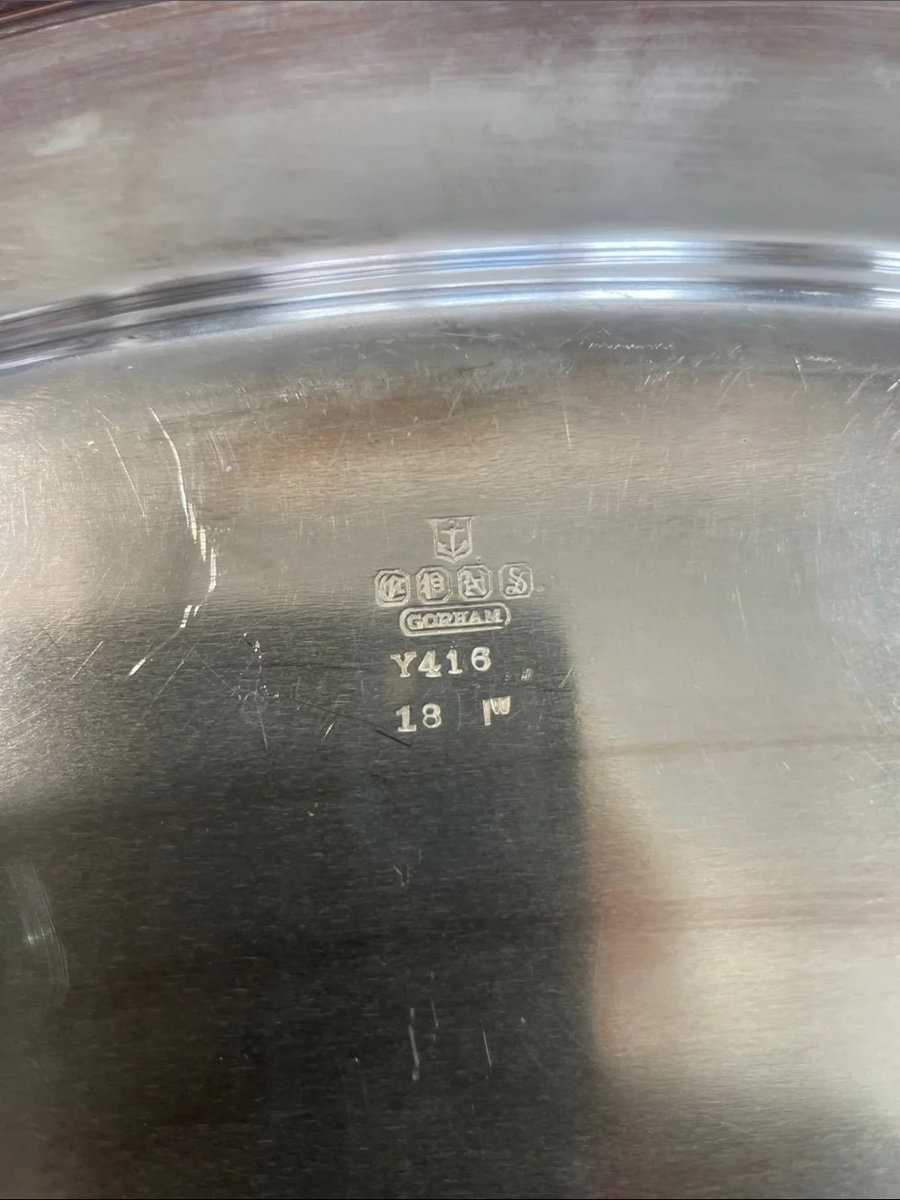Gorham Silver-Tone Oval Serving Platter